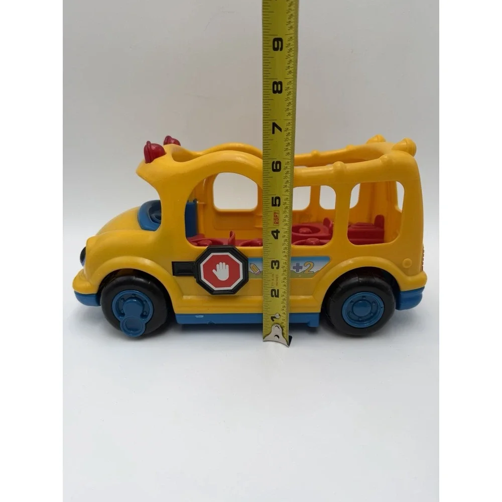 2005 FISHER PRICE LITTLE PEOPLE LIL' MOVERS SCHOOL BUS LIGHT SOUND MUSIC TESTED
